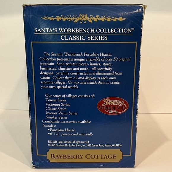 Vintage Santa's Workbench 1999 Bayberry Cottage Classic Series Christmas Village - Picture 10 of 10